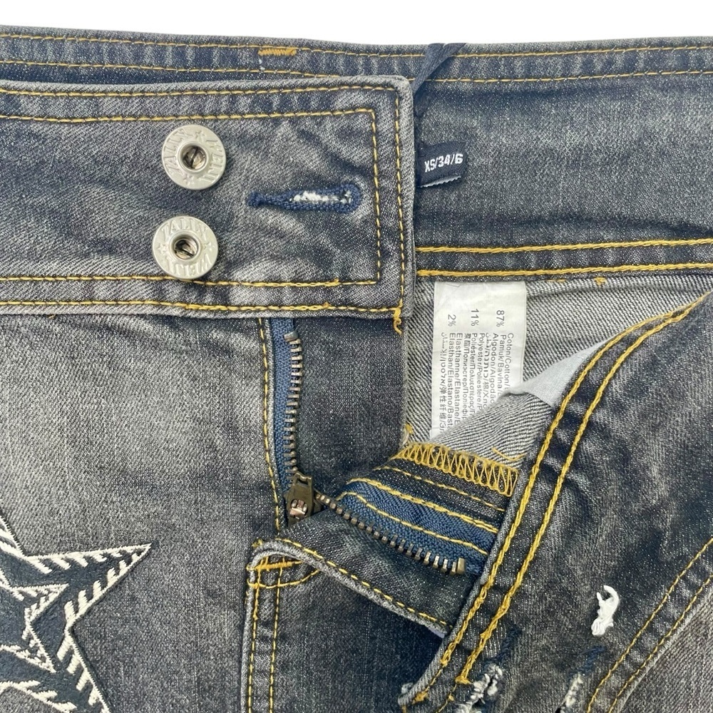 Sexy Punk Rock Denim Mini Skirt XS Custm by Madz  Goth Metal Festival Outfit - Picture 12 of 16
